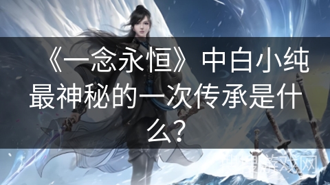 《一念永恒》中白小纯最神秘的一次传承是什么？