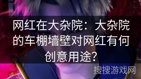 网红在大杂院：大杂院的车棚墙壁对网红有何创意用途？