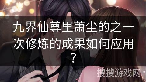 九界仙尊里萧尘的之一次修炼的成果如何应用？