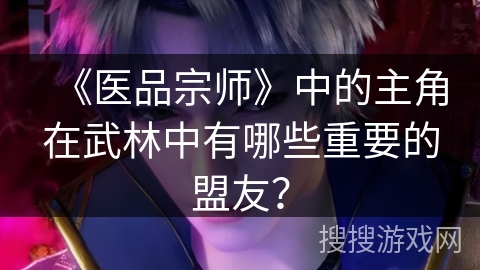 《医品宗师》中的主角在武林中有哪些重要的盟友？