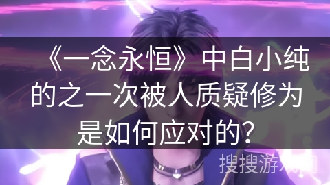 《一念永恒》中白小纯的之一次被人质疑修为是如何应对的？