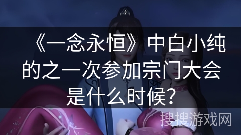 《一念永恒》中白小纯的之一次参加宗门大会是什么时候？