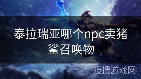 泰拉瑞亚哪个npc卖猪鲨召唤物