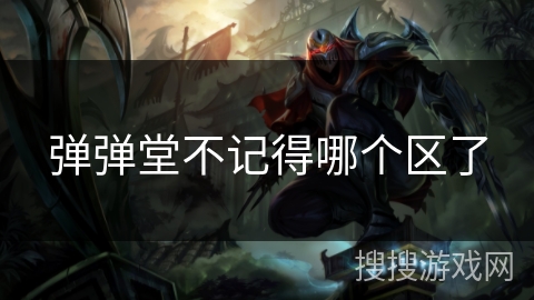 弹弹堂不记得哪个区了