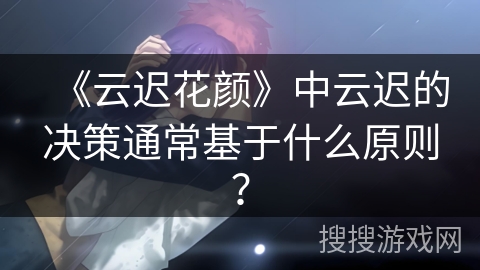 《云迟花颜》中云迟的决策通常基于什么原则？