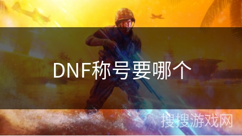 DNF称号要哪个