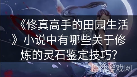 《修真高手的田园生活》小说中有哪些关于修炼的灵石鉴定技巧? 《修真高手的田园生活》小说中有哪些关于修炼的灵石鉴定技巧?