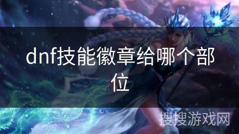 dnf技能徽章给哪个部位 dnf技能徽章给哪个部位