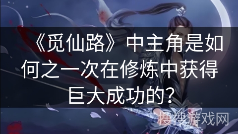 《觅仙路》中主角是如何之一次在修炼中获得巨大成功的？