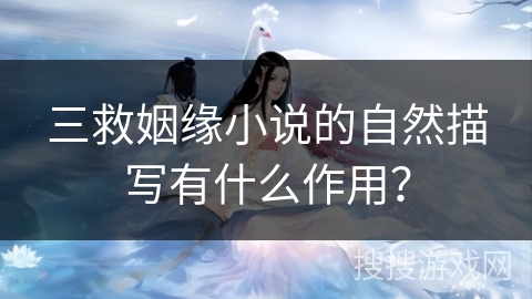 三救姻缘小说的自然描写有什么作用？