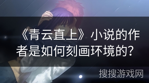 《青云直上》小说的作者是如何刻画环境的？