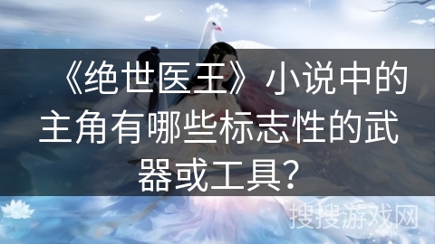 《绝世医王》小说中的主角有哪些标志性的武器或工具？