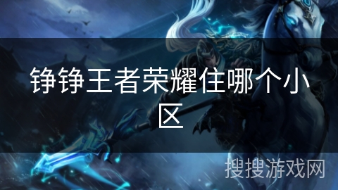 铮铮王者荣耀住哪个小区