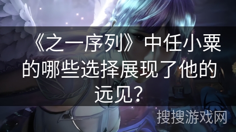 《之一序列》中任小粟的哪些选择展现了他的远见? 《之一序列》中任小粟的哪些选择展现了他的远见?