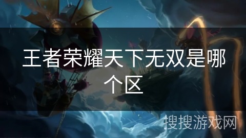 王者荣耀天下无双是哪个区 王者荣耀天下无双是哪个区