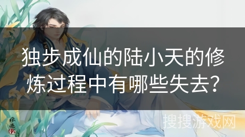 独步成仙的陆小天的修炼过程中有哪些失去? 独步成仙的陆小天的修炼过程中有哪些失去?