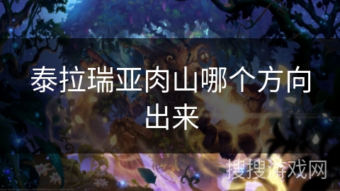 泰拉瑞亚肉山哪个方向出来