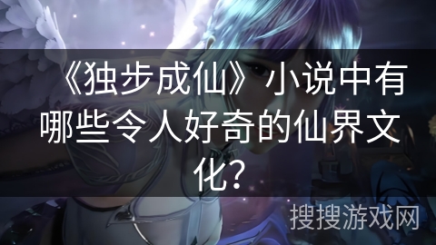 《独步成仙》小说中有哪些令人好奇的仙界文化？