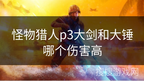 怪物猎人p3大剑和大锤哪个伤害高