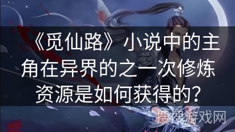 《觅仙路》小说中的主角在异界的之一次修炼资源是如何获得的？