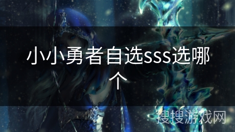 小小勇者自选sss选哪个