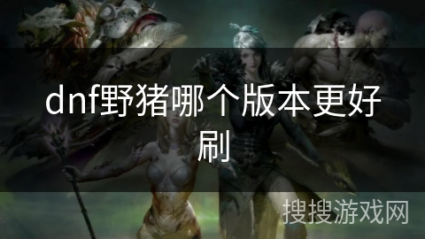 dnf野猪哪个版本更好刷