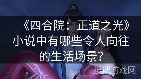 《四合院：正道之光》小说中有哪些令人向往的生活场景？