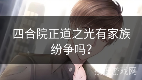 四合院正道之光有家族纷争吗？