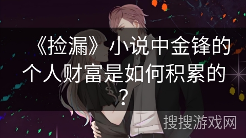 《捡漏》小说中金锋的个人财富是如何积累的？