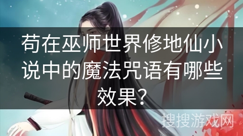 苟在巫师世界修地仙小说中的魔法咒语有哪些效果？