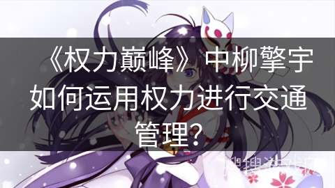 《权力巅峰》中柳擎宇如何运用权力进行交通管理？