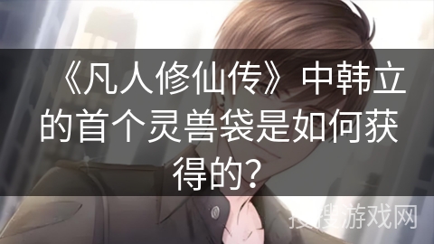 《凡人修仙传》中韩立的首个灵兽袋是如何获得的？