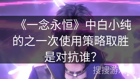 《一念永恒》中白小纯的之一次使用策略取胜是对抗谁？
