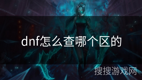 dnf怎么查哪个区的