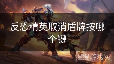 反恐精英取消盾牌按哪个键 反恐精英取消盾牌按哪个键