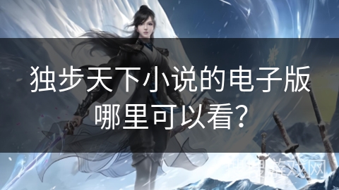 独步天下小说的电子版哪里可以看？