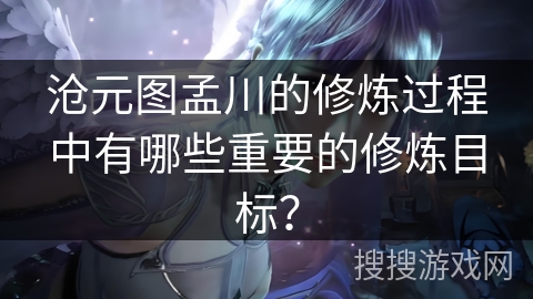 沧元图孟川的修炼过程中有哪些重要的修炼目标？