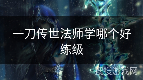 一刀传世法师学哪个好练级