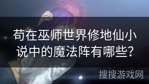 苟在巫师世界修地仙小说中的魔法阵有哪些？