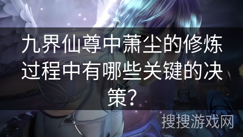 九界仙尊中萧尘的修炼过程中有哪些关键的决策？