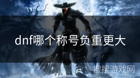 dnf哪个称号负重更大