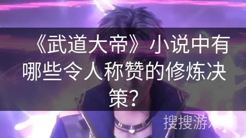 《武道大帝》小说中有哪些令人称赞的修炼决策？