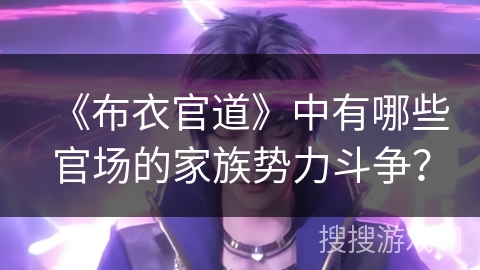 《布衣官道》中有哪些官场的家族势力斗争？