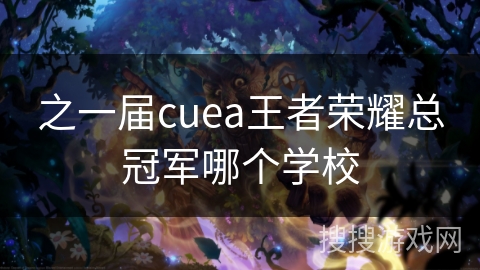 之一届cuea王者荣耀总冠军哪个学校