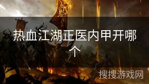 热血江湖正医内甲开哪个