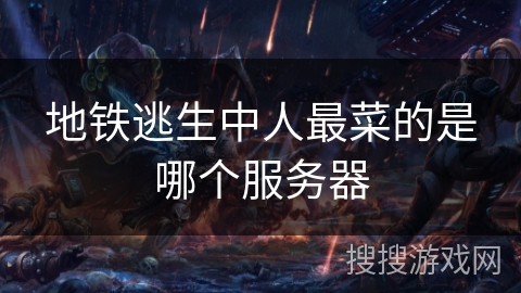 地铁逃生中人最菜的是哪个服务器