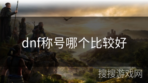 dnf称号哪个比较好