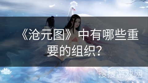 《沧元图》中有哪些重要的组织？