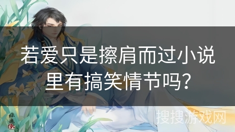 若爱只是擦肩而过小说里有搞笑情节吗？