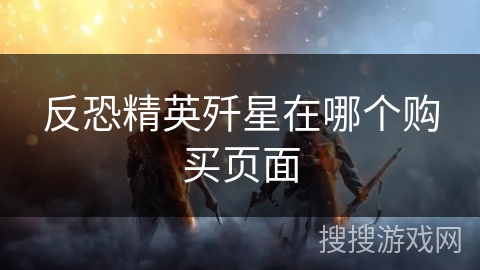 反恐精英歼星在哪个购买页面